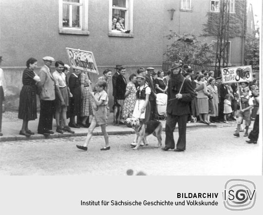 Festzug der Schrebergärtner in Schneeberg-Neustädtel