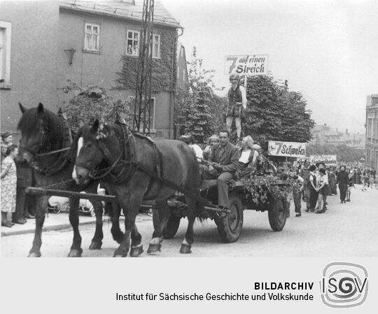 Festzug der Schrebergärtner in Schneeberg-Neustädtel