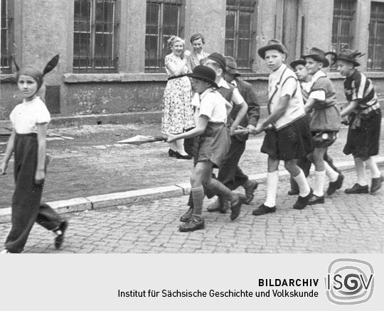 Festzug der Schrebergärtner in Schneeberg-Neustädtel