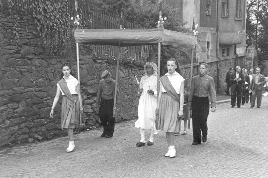 Festzug der Schrebergärtner in Schneeberg-Neustädtel