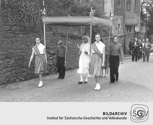 Festzug der Schrebergärtner in Schneeberg-Neustädtel