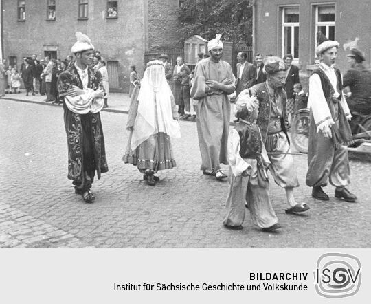 Festzug der Schrebergärtner in Schneeberg-Neustädtel