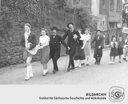 Festzug der Schrebergärtner in Schneeberg-Neustädtel