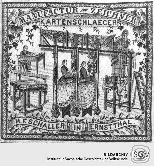 Gewebtes Reklameblatt