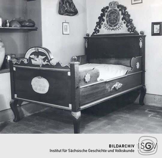 Bettgestell im Heimatmuseum Crimmitschau