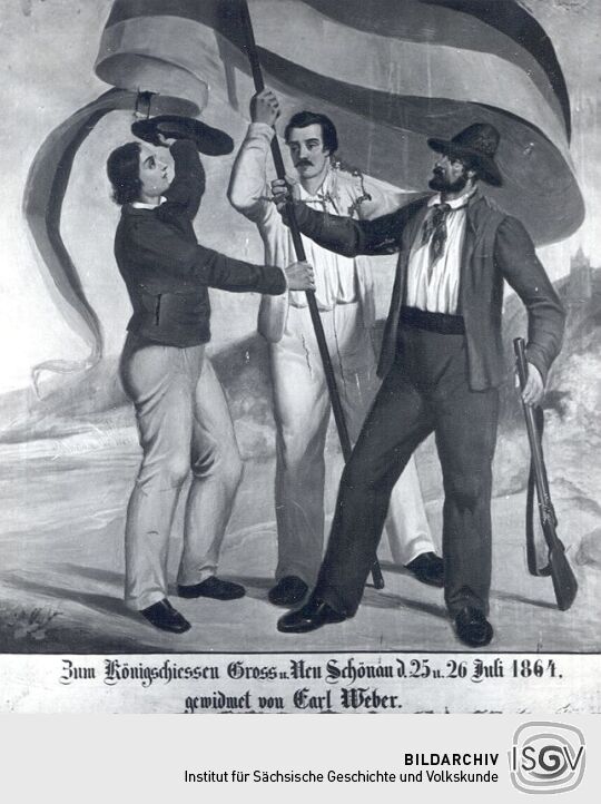 Schützentafel aus dem Schützenzelt Großschönau