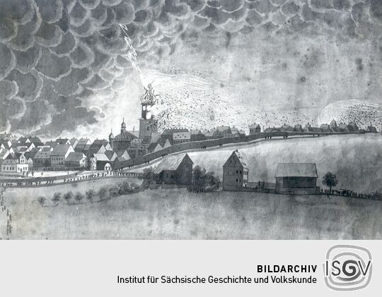 Blick auf die Stadt Annaberg