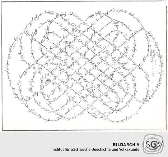 Geschriebenes Ornament eines Irrgartens
