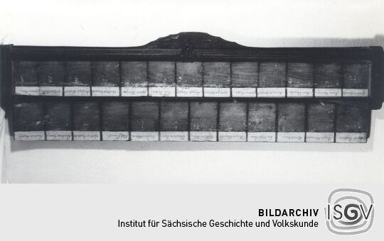 Zinstafel im Heimatmuseum Grimma