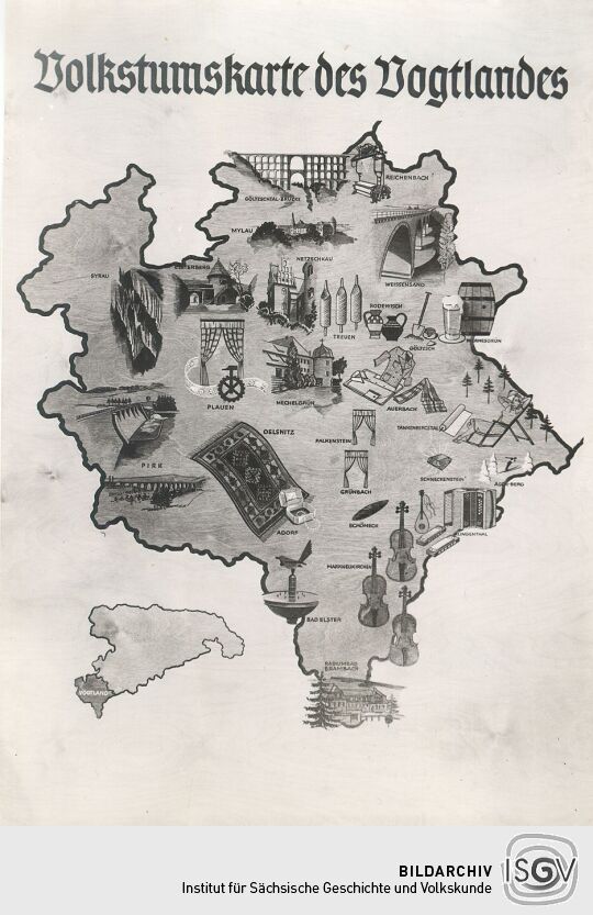 Volkstumskarte des Vogtlandes