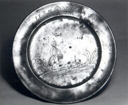 Bild: Zinnteller im Heimatmuseum Schkeuditz