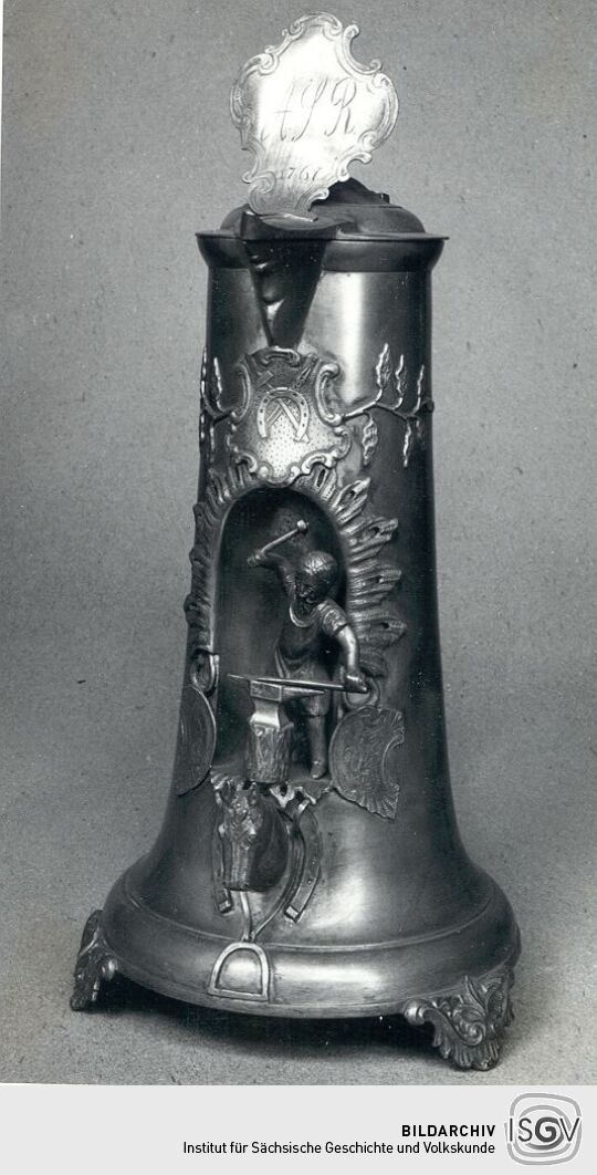 Zinnkanne im Erzgebirgsmuseum Annaberg