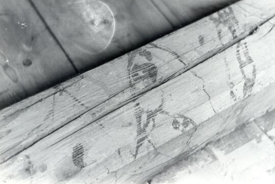Holzbalkendecke in Eckartsberg, Detail