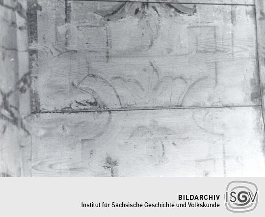Holzbalkendecke in Eckartsberg, Detail
