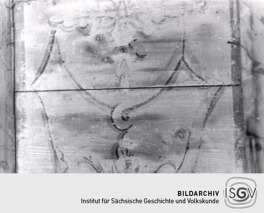 Holzbalkendecke in Eckartsberg, Detail