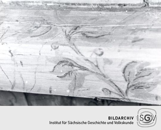 Holzbalkendecke in Eckartsberg, Detail