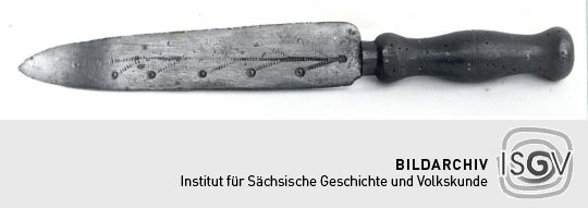 Rindenschälmesser im Museum Senftenberg