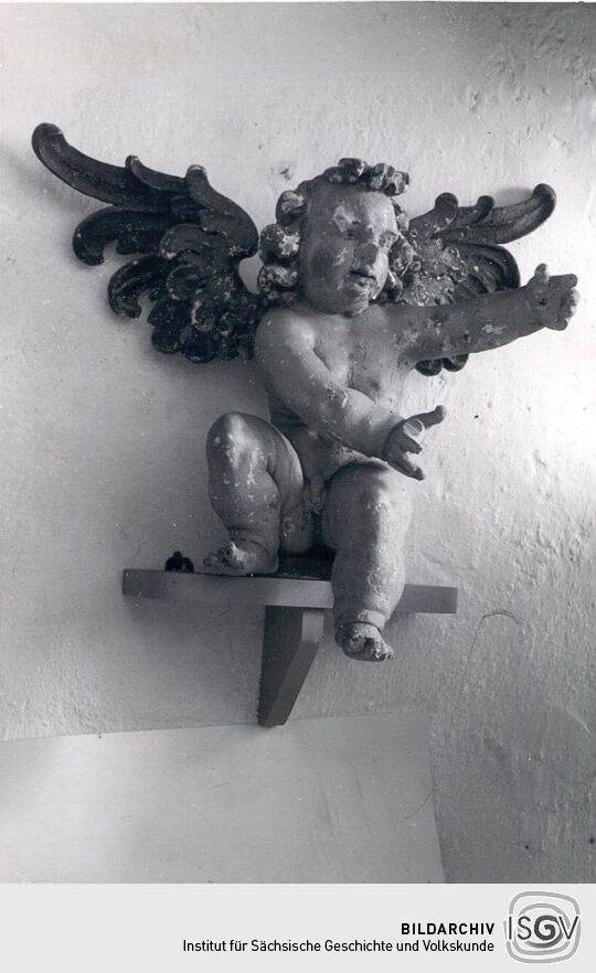 Engel als Teil einer Orgelverkleidung im Heimatmuseum Rochlitz
