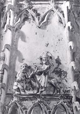 Reliefdarstellung der Taufe in der Marienkirche Frankfurt/Main