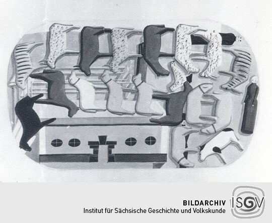 Auszug aus einem Spielzeugmusterbuch aus dem Museum für Volkskunst Dresden