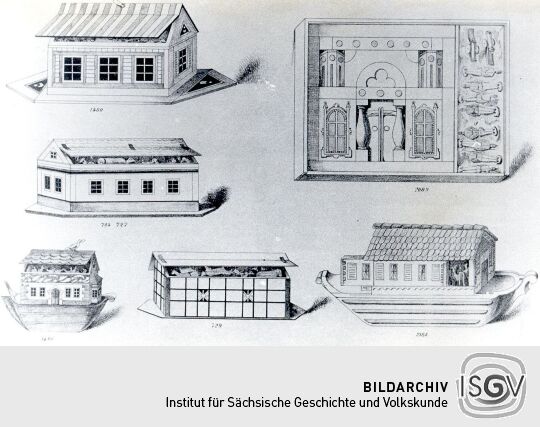 Blatt eines Spielzeugmusterbuches aus Waldkirchen