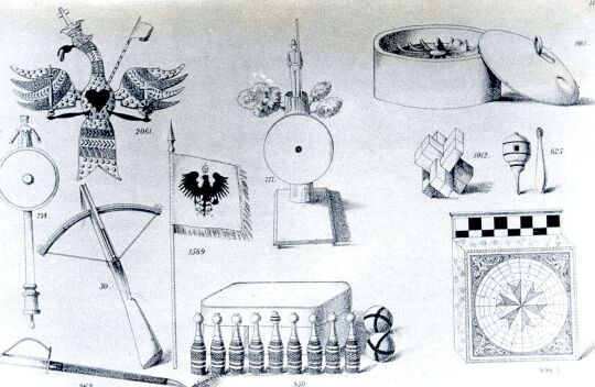 Blatt eines Spielzeugmusterbuches aus Waldkirchen