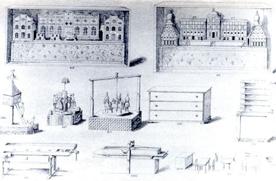 Blatt eines Spielzeugmusterbuches aus Waldkirchen