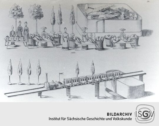 Blatt eines Spielzeugmusterbuches aus Waldkirchen