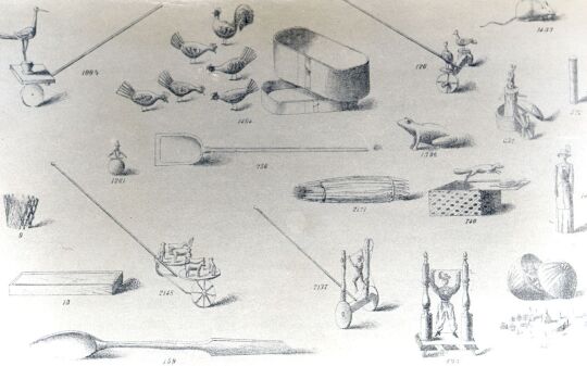 Blatt eines Spielzeugmusterbuches aus Waldkirchen