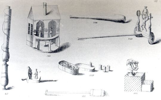 Blatt eines Spielzeugmusterbuches aus Waldkirchen