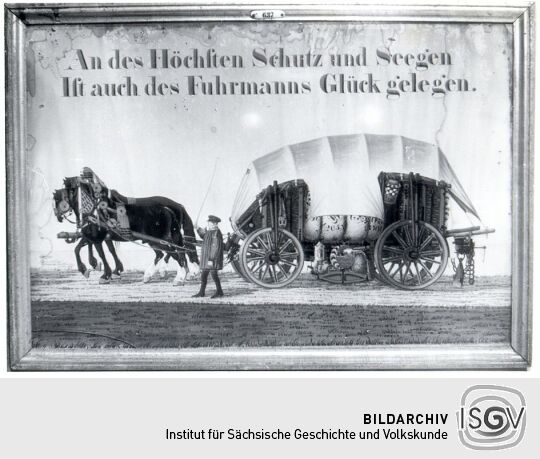 Fuhrmannsbild als Werbung