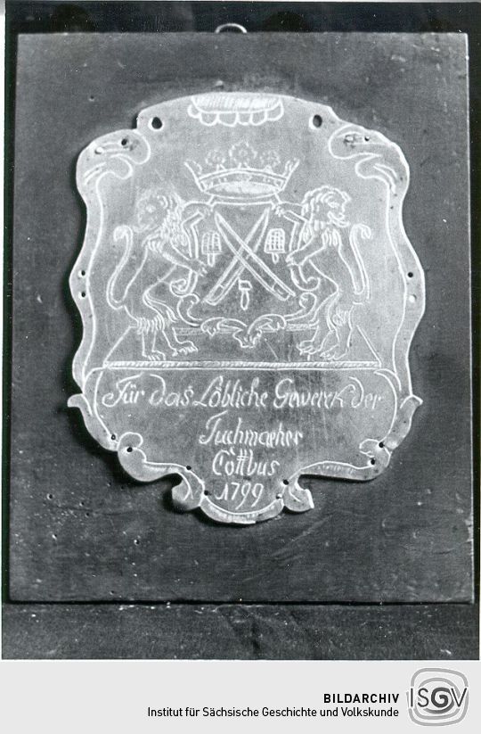 Stubenschild der Tuchmacherinnung