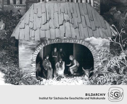Teil eines mechanischen Weihnachtsberges