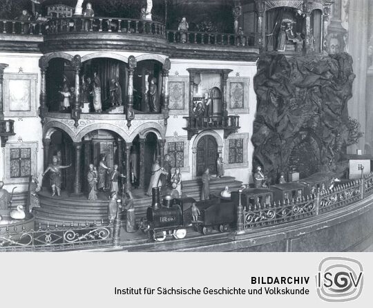 Teilaufnahme eines Weihnachtsberges