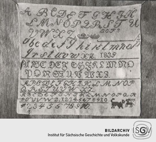 Sticktuch aus dem Stadtmuseum Großenhain