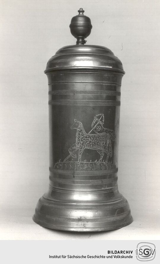 Bierkrug aus Zinn