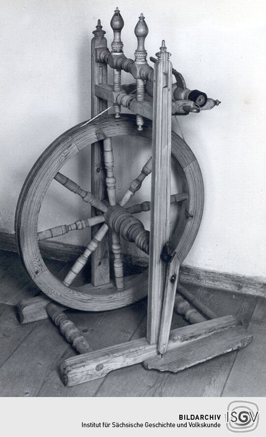Spinnrad aus vogtländischer Bauernstube