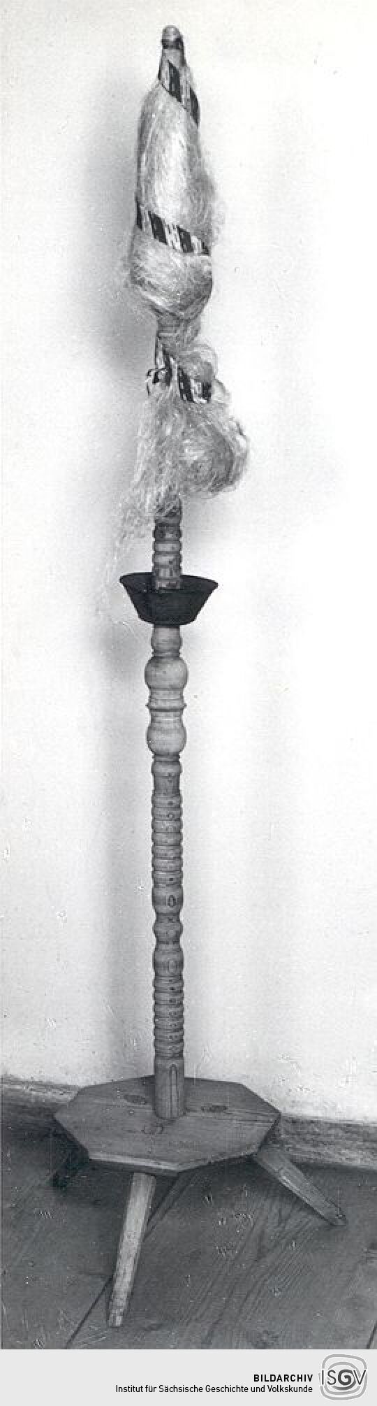 Spinnrocken aus vogtländischer Bauernstube