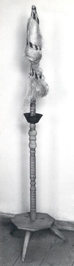 Bild: Spinnrocken aus vogtländischer Bauernstube