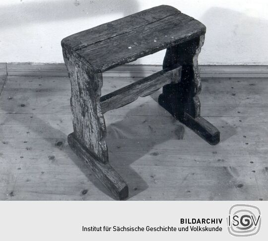 Bänkel, beim Spinnen benutzt