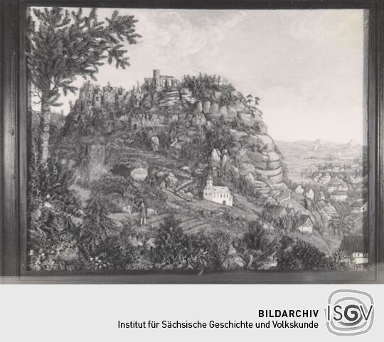 Modell des Oybiner Berges aus Zittau