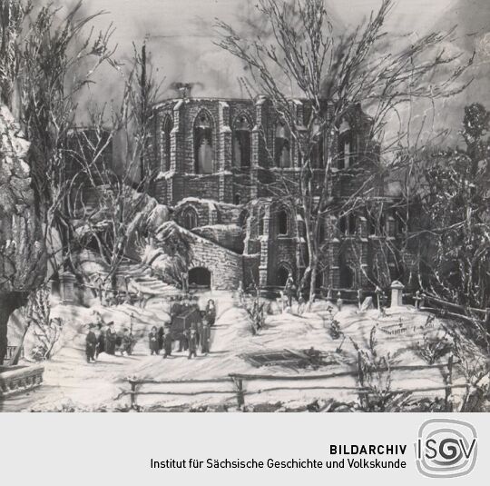 Gebastelte Klosterruine von Oybin aus Zittau