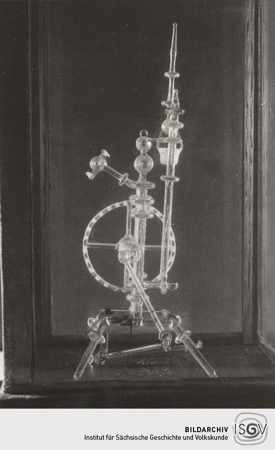 Glas-Spinnrad aus dem Stadtmuseum Zittau
