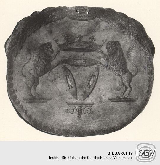 Sargschild aus dem Heimatmuseum Mylau