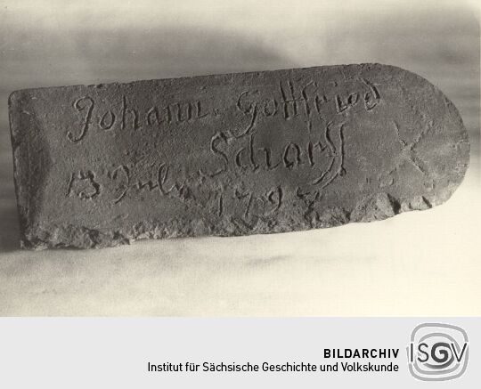 Feierabendziegel aus dem Schkeuditzer Heimatmuseum