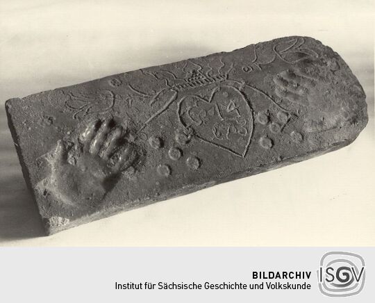 Feierabendziegel aus dem Schkeuditzer Heimatmuseum