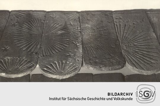 Sonnenziegel aus dem Schkeuditzer Heimatmuseum