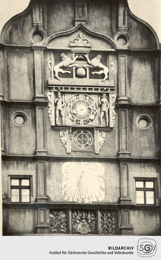 Uhr am Alten Rathaus von Plauen