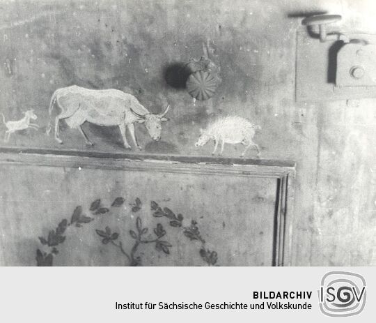 Bemalte Stubentür aus Niederoderwitz