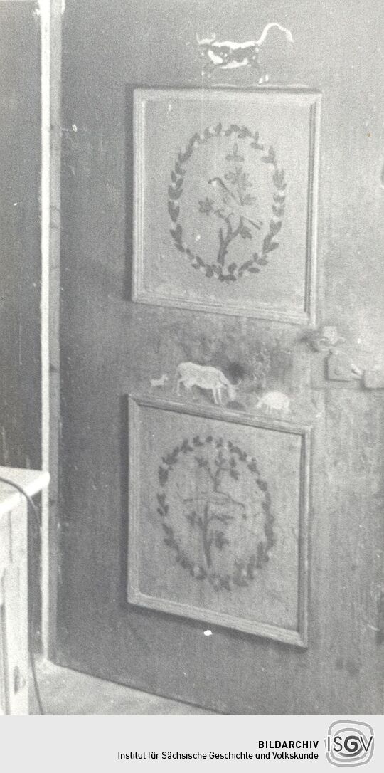 Bemalte Stubentür aus Niederoderwitz